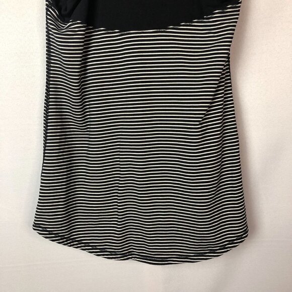 Lululemon Run: First Base Black & White Stripe Athletic Tank Top 4 - Picture 7 of 7